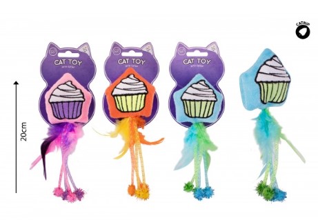 Pets Plush Cupcake Cat Toy With Catnip 3 Colours - Click Image to Close