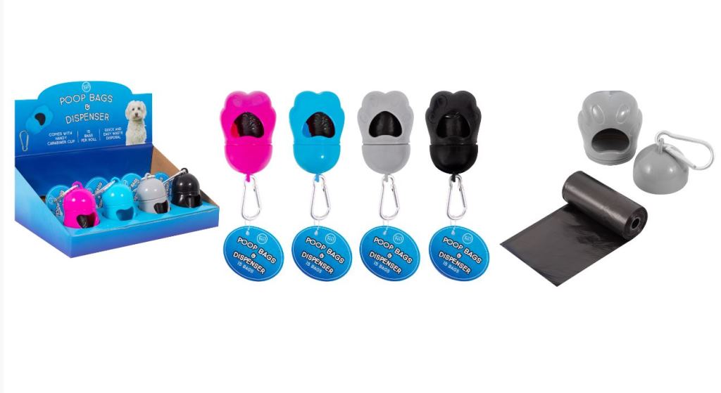 Shaped Holder & 15 Poop Bags - Click Image to Close
