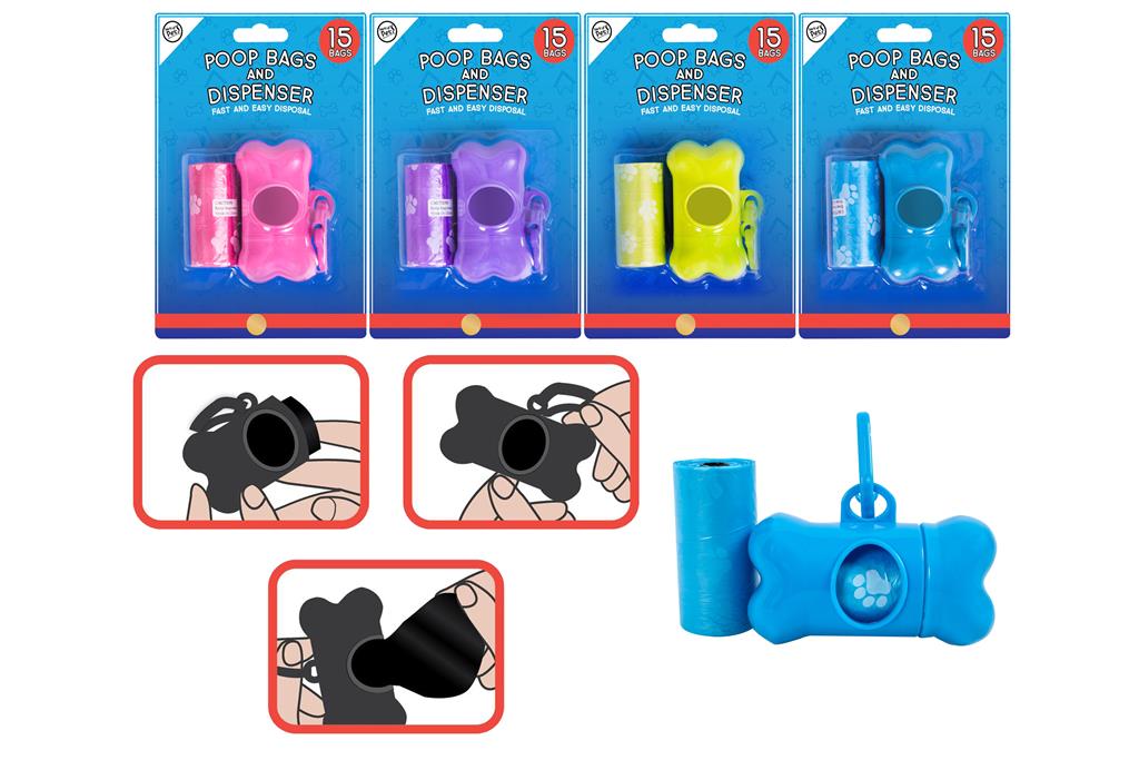 Dog Clean Up Holder & Bags - Click Image to Close