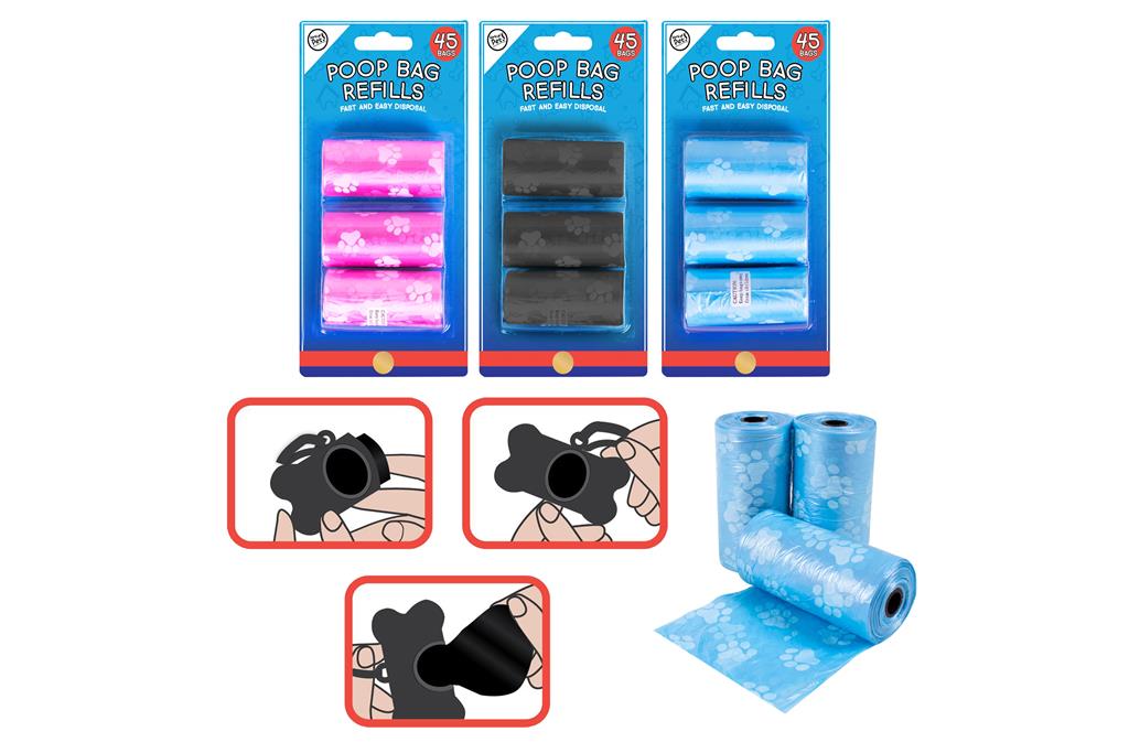 Waste Bag Refill Rolls 3 Pack - Click Image to Close