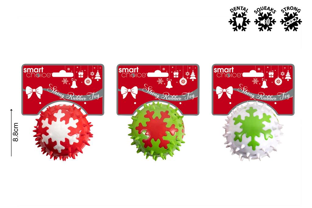 CHRISTMAS SPIKEY RUBBER SNOWFLAKE TOY 17CM - Click Image to Close