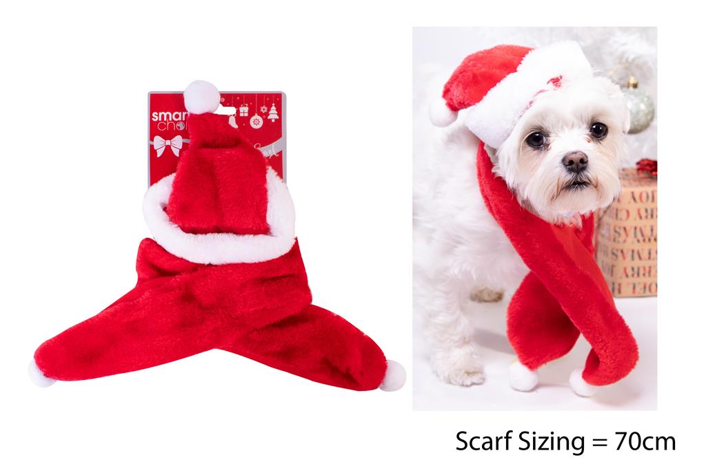 Festive Pet Hat & Scarf Set - Click Image to Close