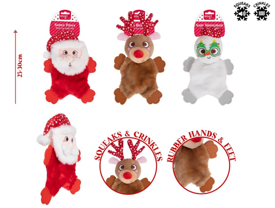 Christmas Smart Choice Plush & Rubber Christmas Dog Toy - Click Image to Close