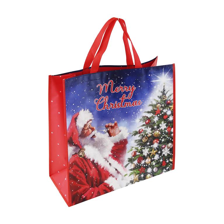 Christmas Traditional Santa Jumbo Square Pp Woven - Click Image to Close