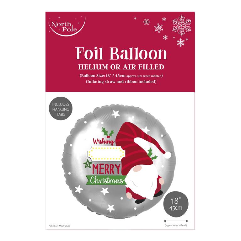 Christmas 18" Gonk Ariival Foil Balloon - Click Image to Close