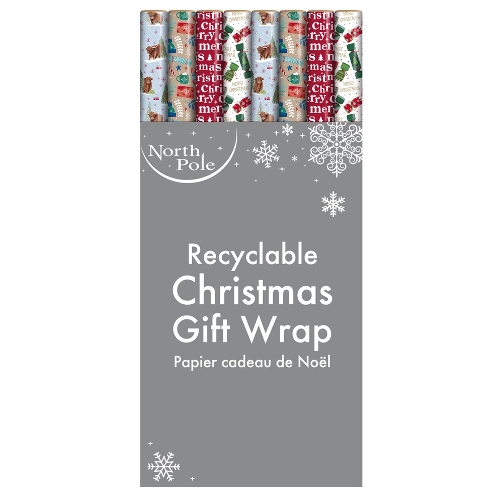 Christmas Contemporary Gift Wrapping Paper 4m - Click Image to Close