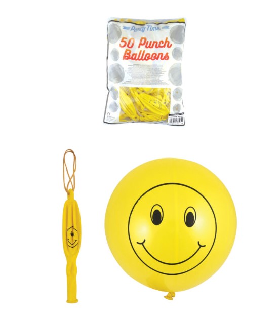 Yellow Punch Balloons X 50PC - Click Image to Close