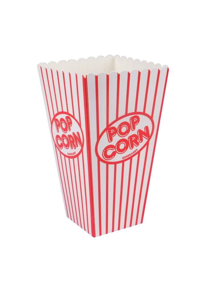 Red & White Pop Corn Boxes 10 Pack - Click Image to Close