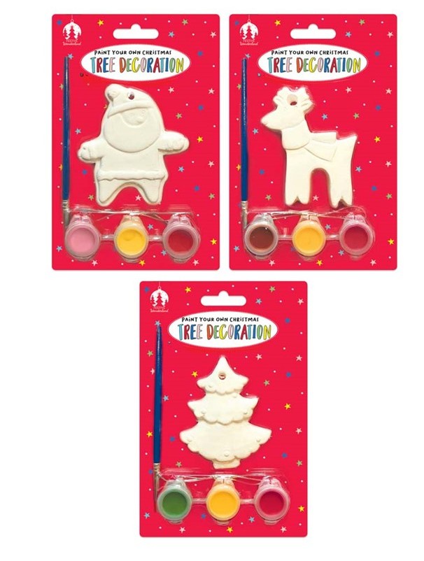 Christmas Activity Paint Your Own Decoration Set - Click Image to Close