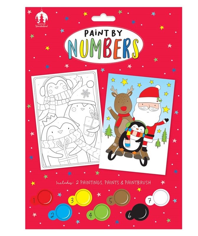 Christmas Activity Paint By Numbers Set - Click Image to Close