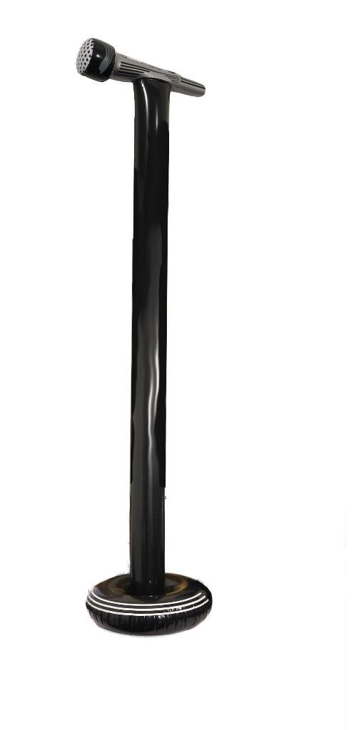 Inflatable Microphone With Stand 125cm - Click Image to Close