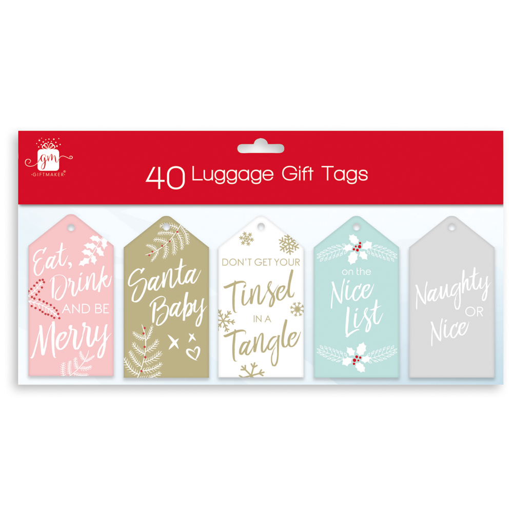 40 LUGGAGE TAGS CONTEMPORARY FOIL - Click Image to Close