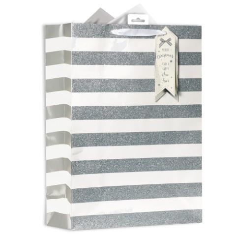 Silver Stripe Extra Large Bag - Click Image to Close
