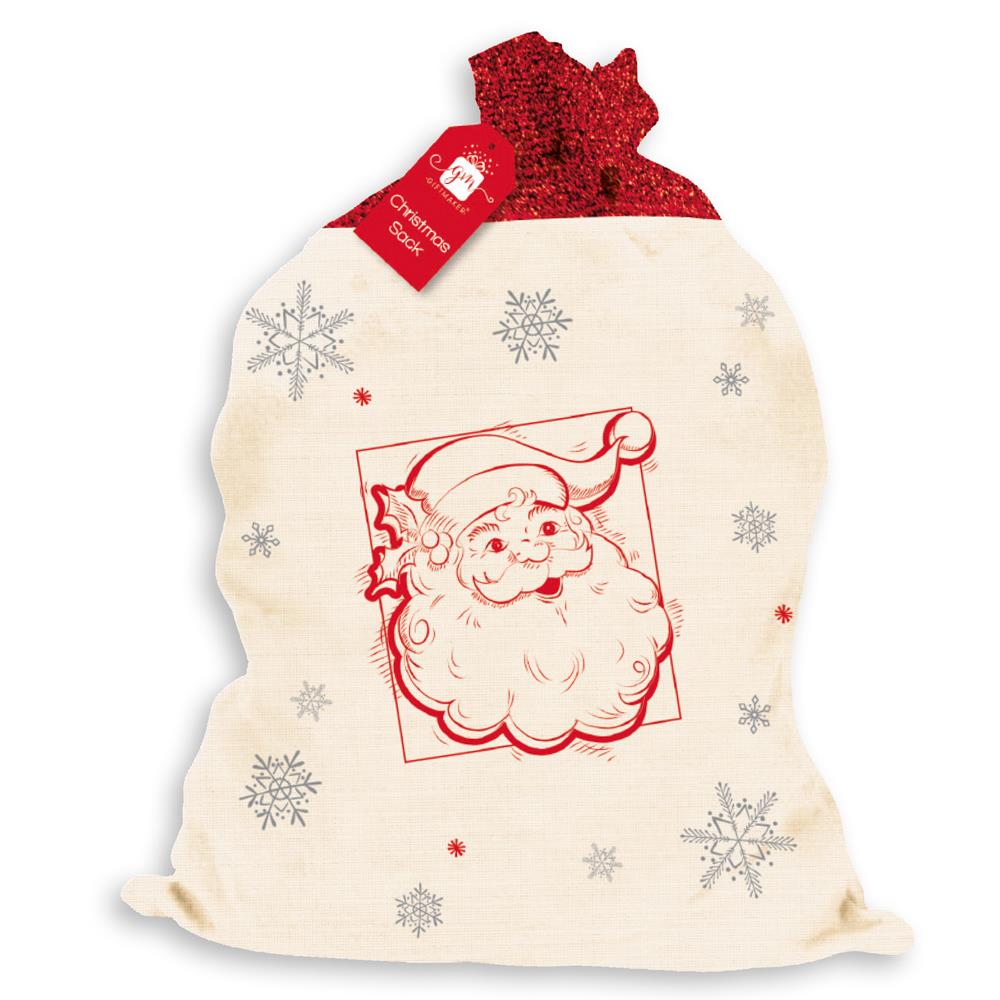 Christmas Santa Sack Canvas / Glitter ( Sack Only ) - Click Image to Close