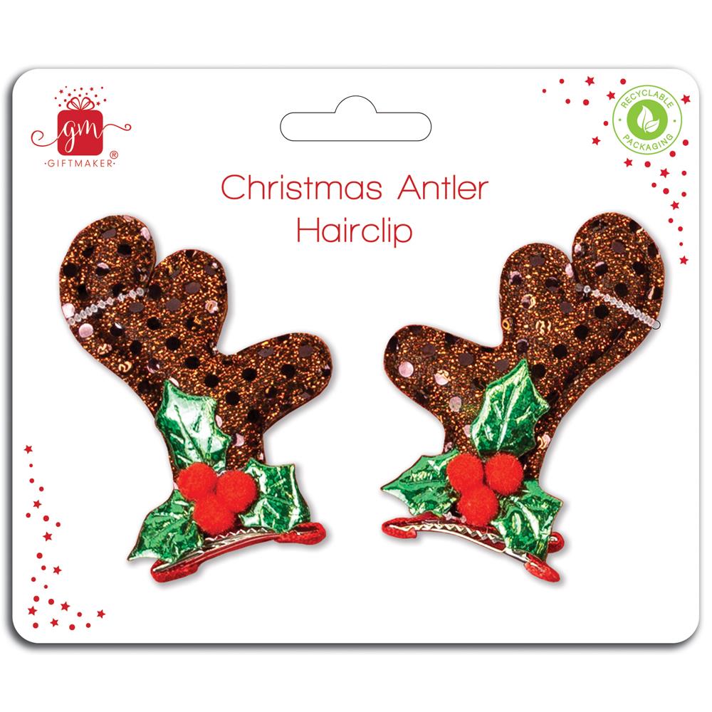 Christmas Xmas Antler Hair Clips - Click Image to Close