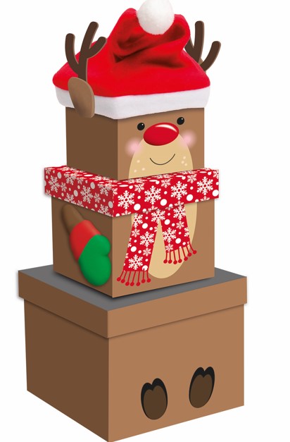 Christmas Nested Boxes Reindeer - Click Image to Close