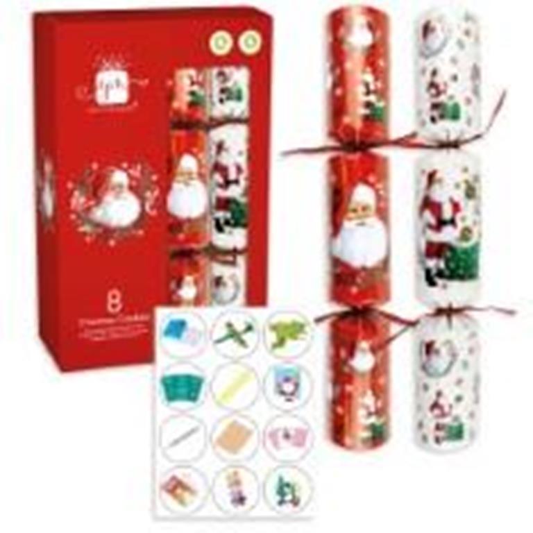 Christmas Crackers 12" X 8 Traditional Santa - Click Image to Close