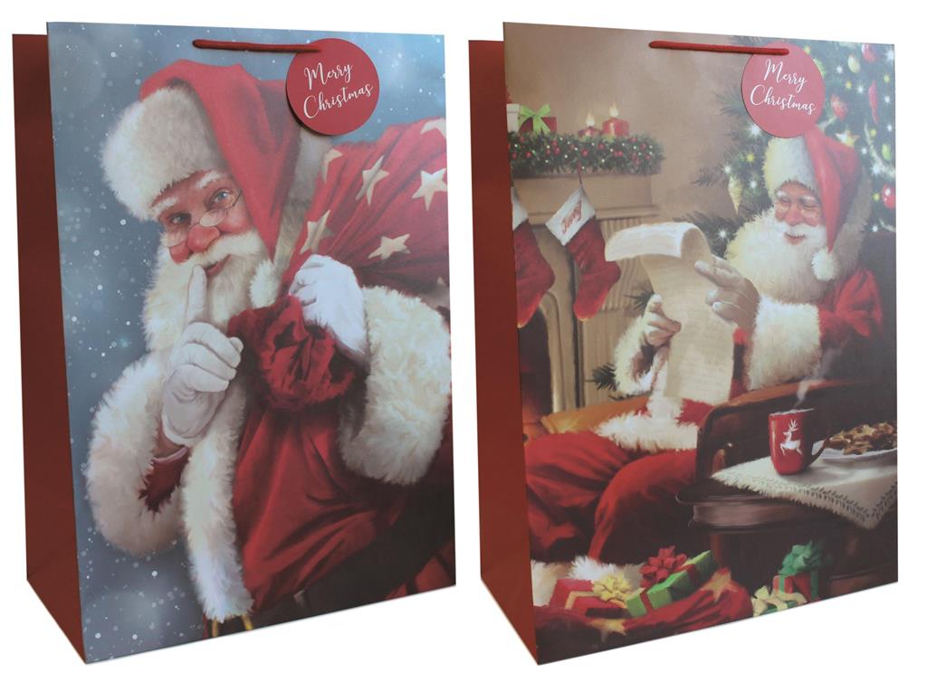 Gift Bag Christmas Trad Santas Jumbo ( 40.5 X 55.8 X 20.5cm ) - Click Image to Close