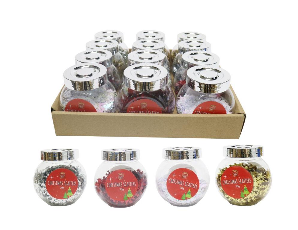 Christmas Confetti 30Gm In Jar 1 - Click Image to Close
