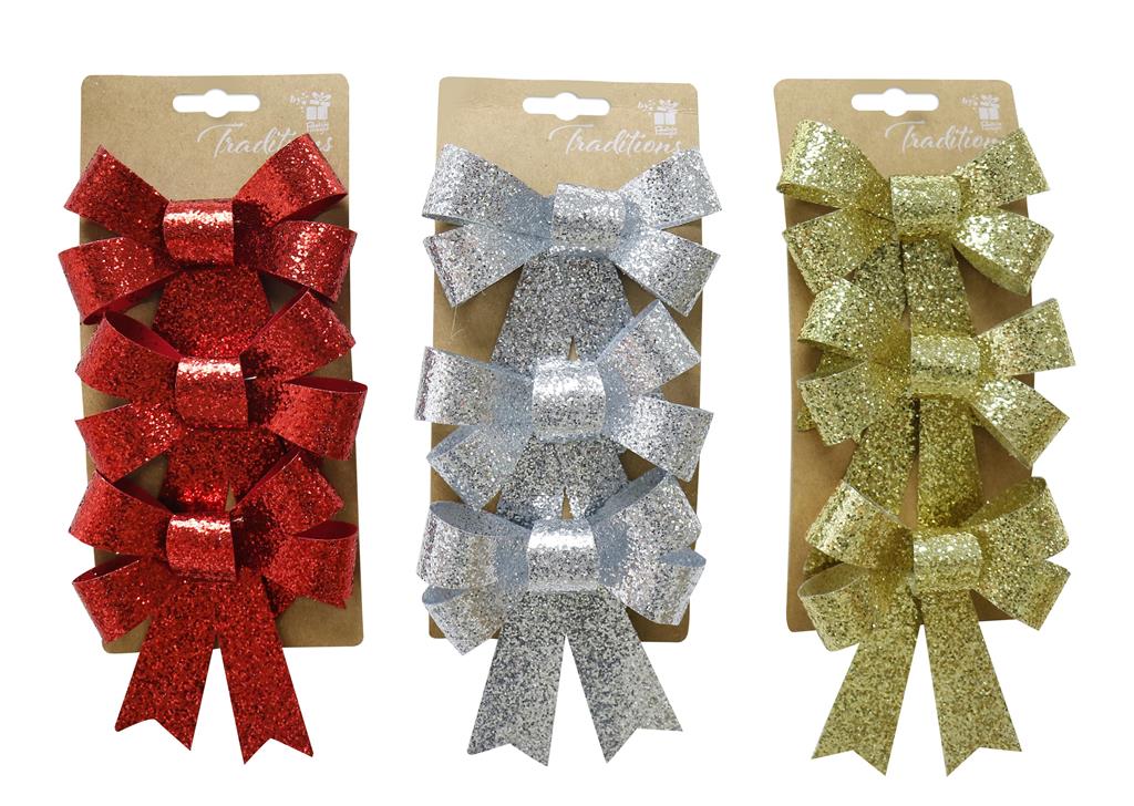 Luxury Glitter Deluxe Bow Small 3 Pieces - Click Image to Close