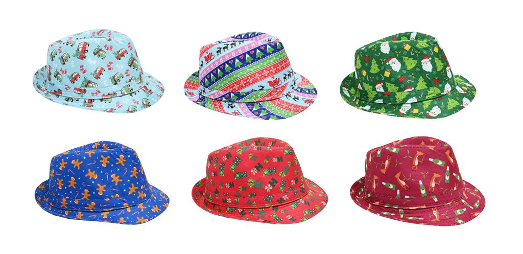 Trilby Hat Christmas Mix ( Assorted Designs ) - Click Image to Close