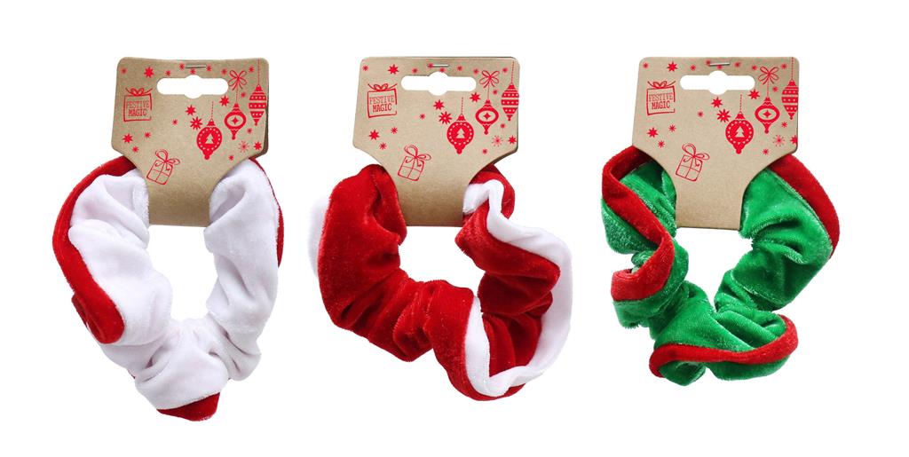 Hair Scrunchie Christmas Velvet - Click Image to Close