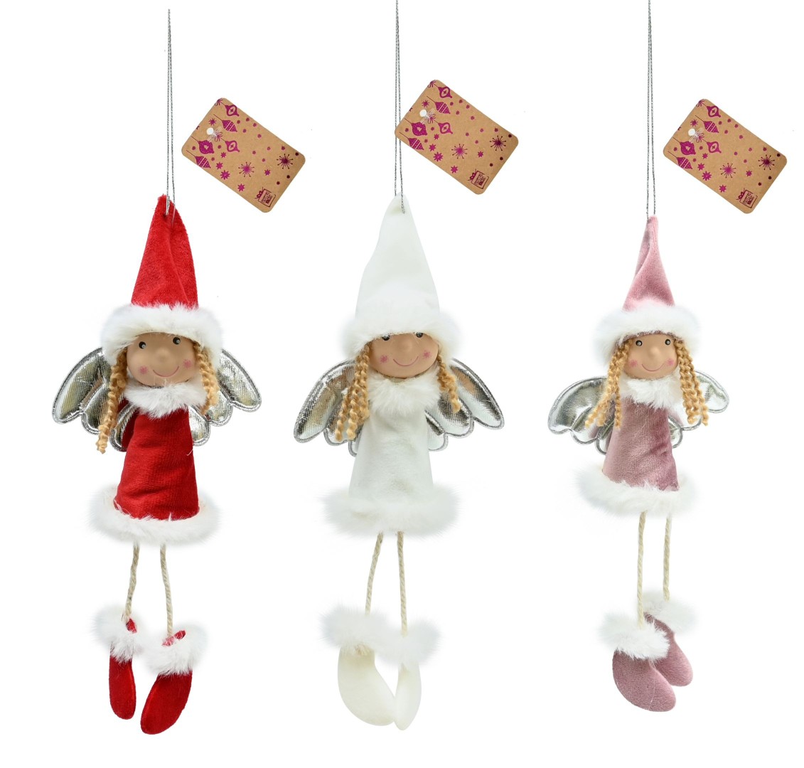 Christmas Angel Decoration ( Assorted Colours ) - Click Image to Close
