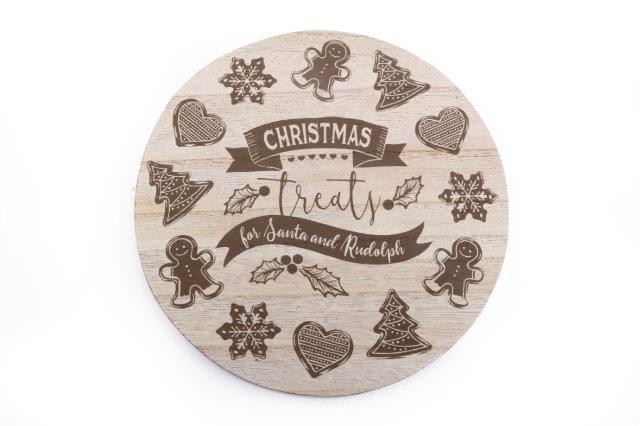 Christmas Gingerbread Santa Treat Plate - Click Image to Close