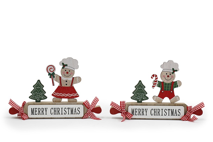 Christmas Gingerbread Wooden Decoration - Click Image to Close