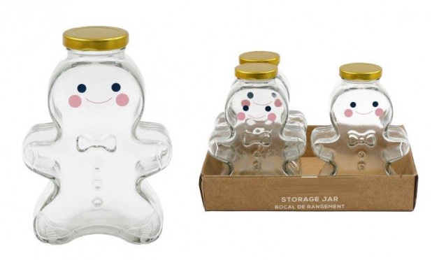 Gingerbread Man Jar 11 X 16CM - Click Image to Close