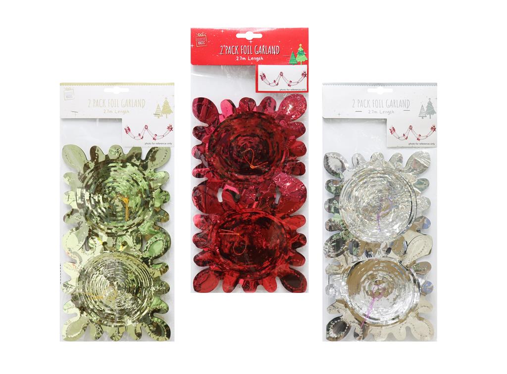 Foil Garland 2.7M 2 Pack - Click Image to Close