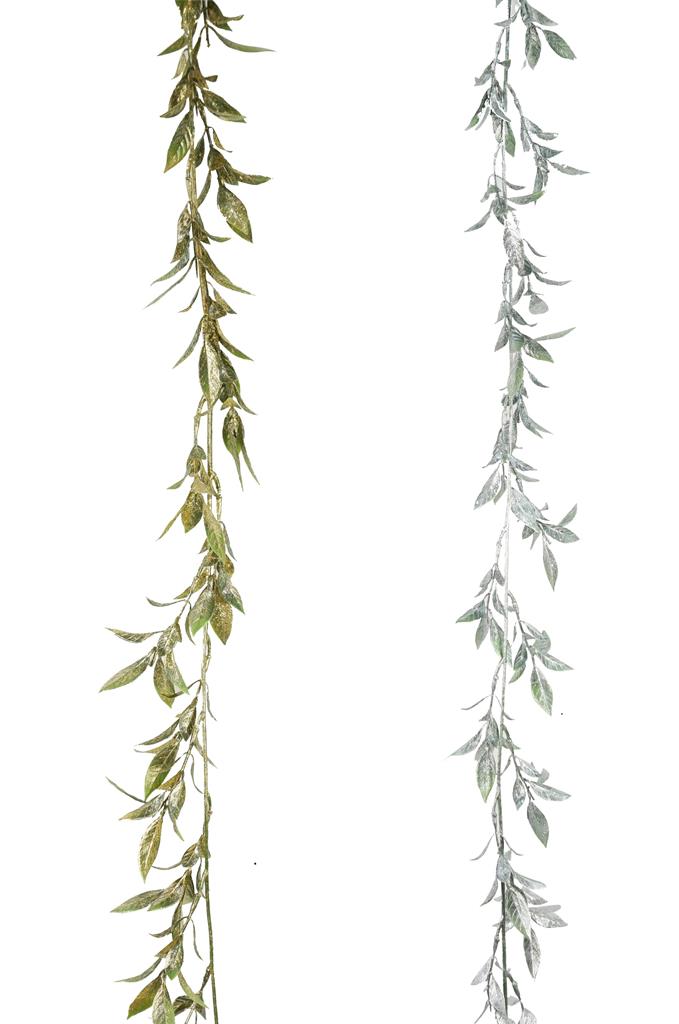 Holly Garland Glitter 180Cm - Click Image to Close