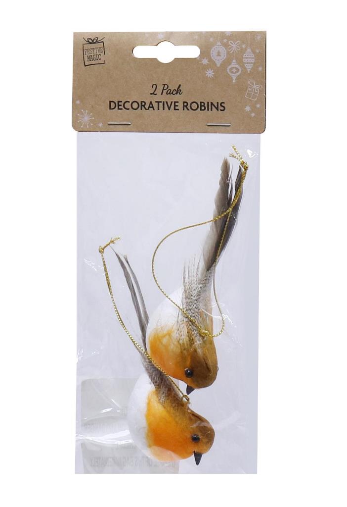 Hanging Robin Deco 2 Pack - Click Image to Close