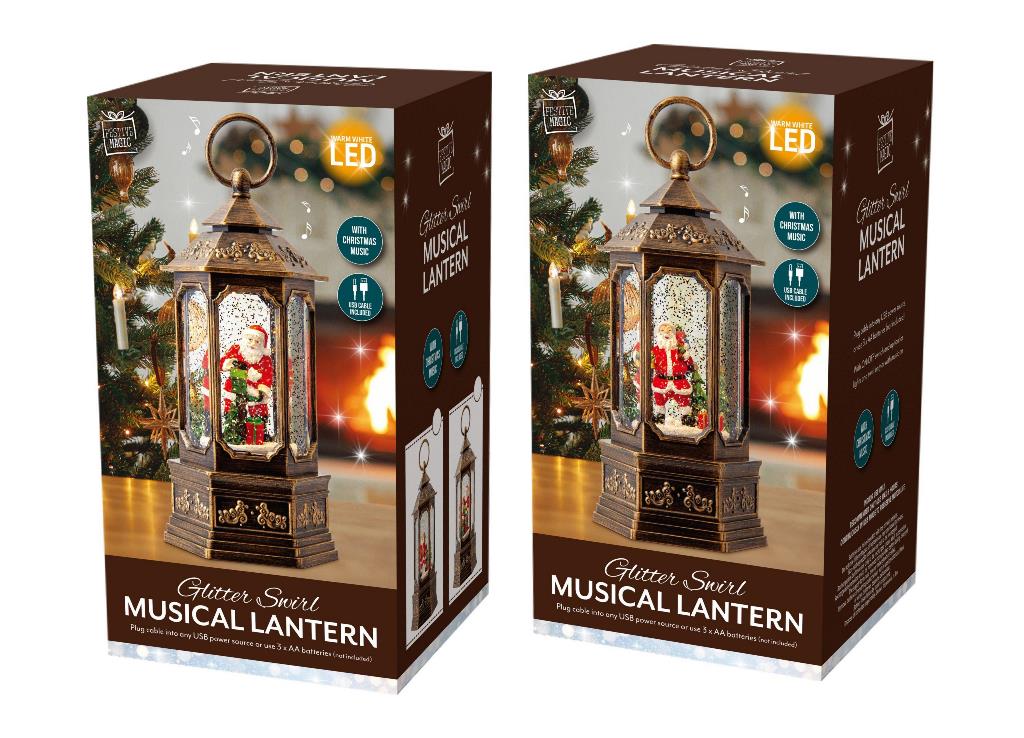 Swirl Musical Hexagonal Lantern Usb - Click Image to Close