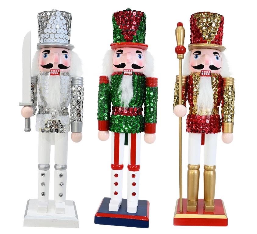 Nutcracker Sequins 30Cm - Click Image to Close