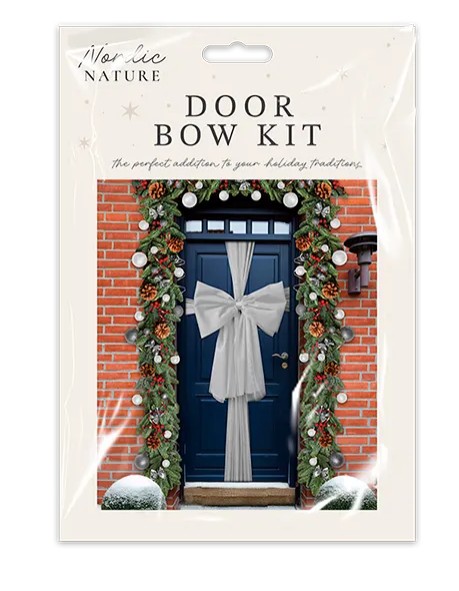 Christmas Nordic Festive Door Bow Kit - Click Image to Close