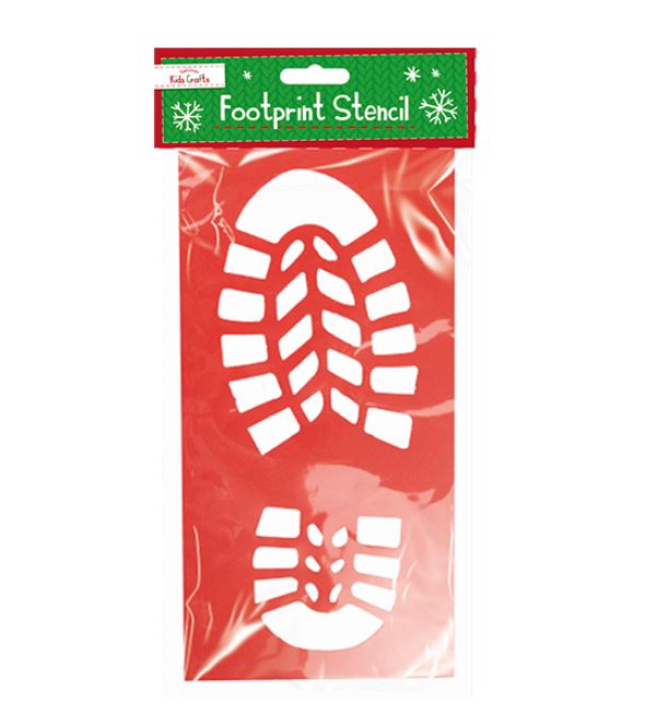 Santa Footprint Stencil - Click Image to Close