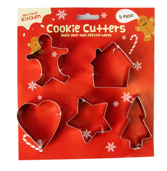 Xmas Cookie Cutters 5Pack - Click Image to Close