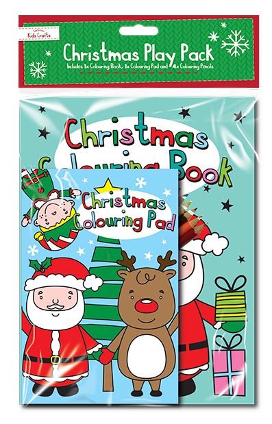 Christmas Play Pack Includes 4 Colour Pencils ( Zero Vat ) - Click Image to Close