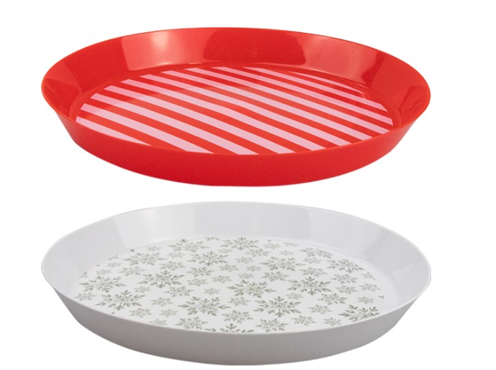 Christmas Round Serving Tray 36cm ( 2 Designs ) - Click Image to Close