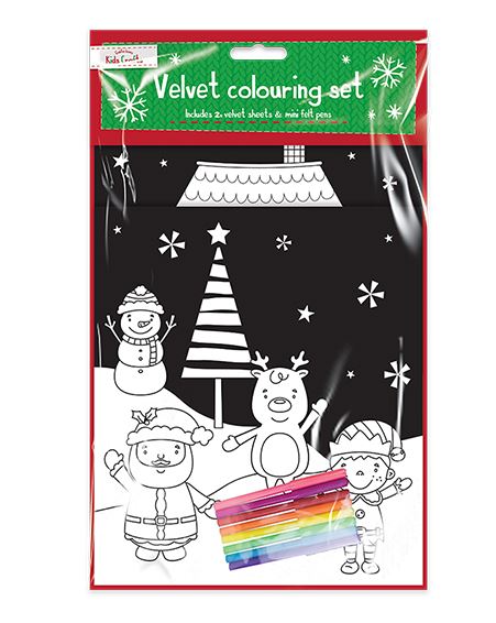Christmas Velvet Colouring Set 2 Pack - Click Image to Close