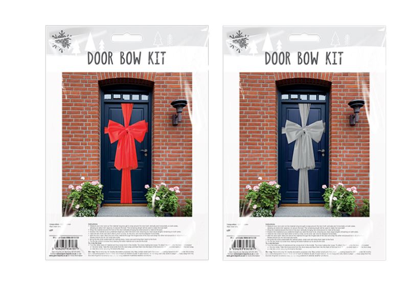 Festive Door Bow Kit - Click Image to Close