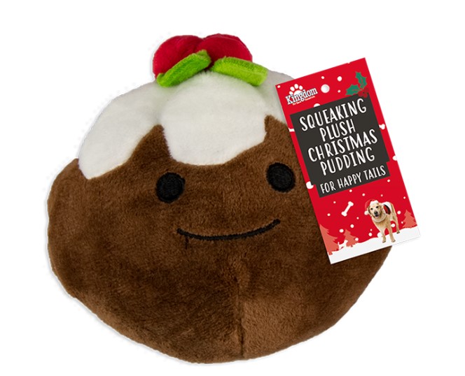 Small Squeaking Plush Christmas Pudding - Click Image to Close