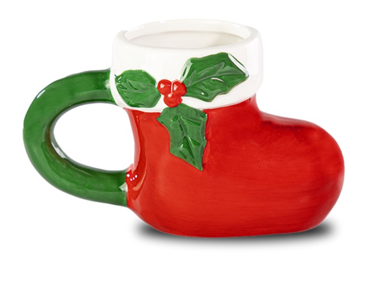 Christmas Santa's Boot Ceramic Mug - Click Image to Close