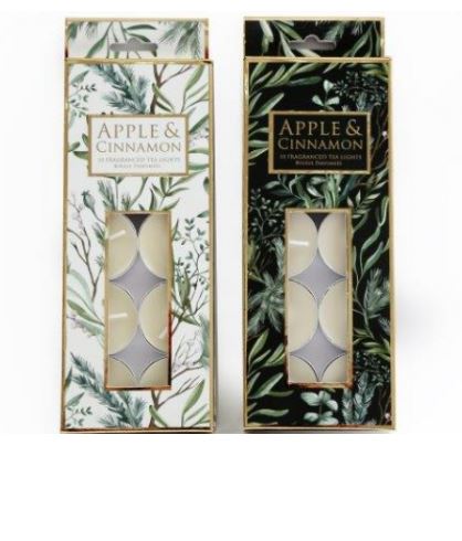 Pack Of 10 Sage Xmas Tealights - Click Image to Close