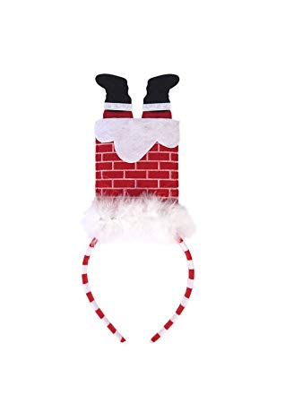 Headband Santa Down Chimney - Click Image to Close