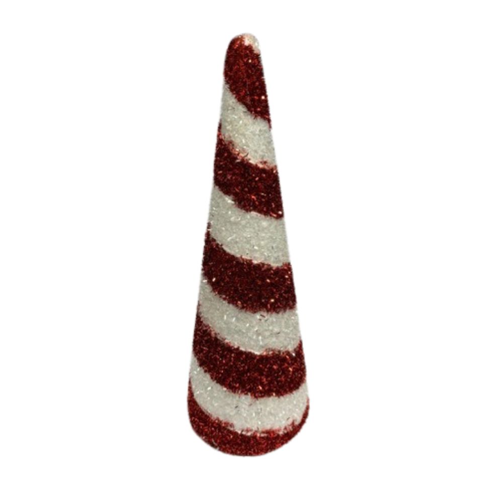 Candy Cane Cone 12x35cm - Click Image to Close