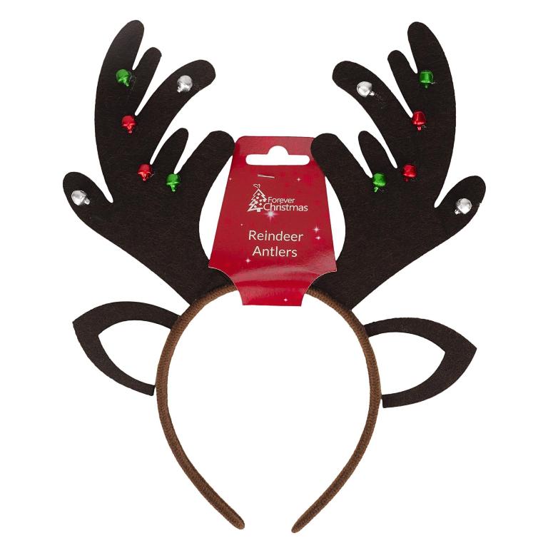 Christmas Reindeer Antler With Bells - Click Image to Close