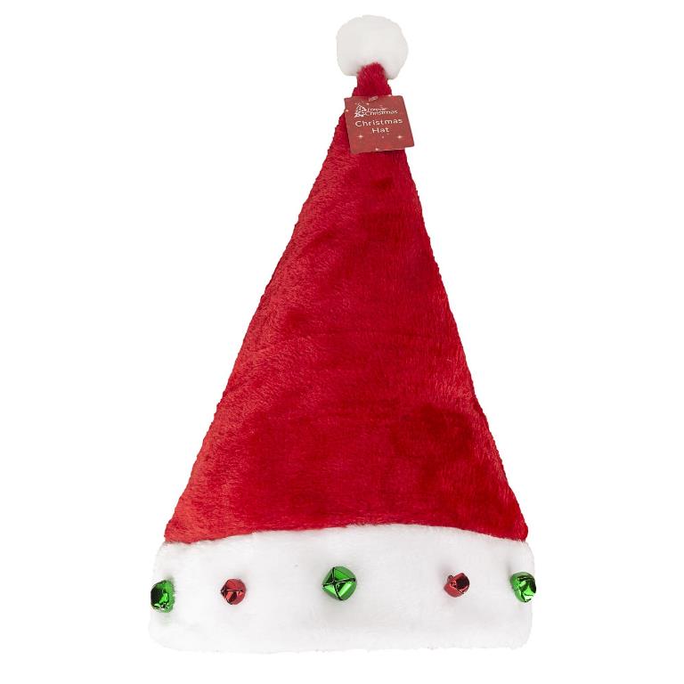 Santa Hat With Bells - Click Image to Close