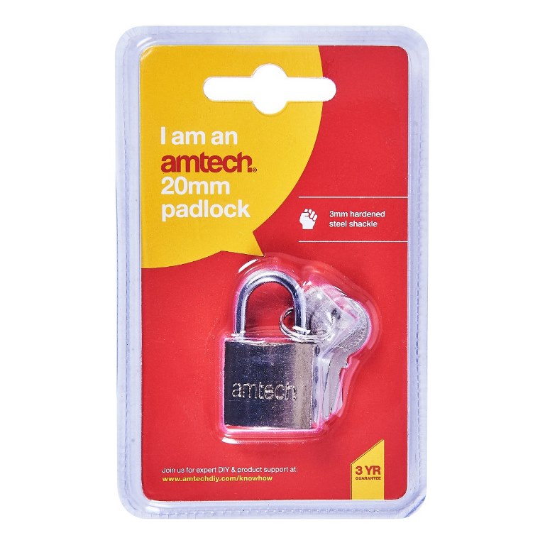 Amtech 20mm Padlock - Click Image to Close